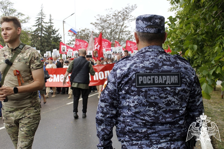 Росгвардейцы Херсонщины приняли участие в обеспечении безопасности торжественных мероприятий, посвященных 80-летию Великой Победы