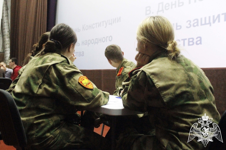 В Херсонской области ученики кадетского класса Росгвардии поучаствовали в интеллектуальной игре 